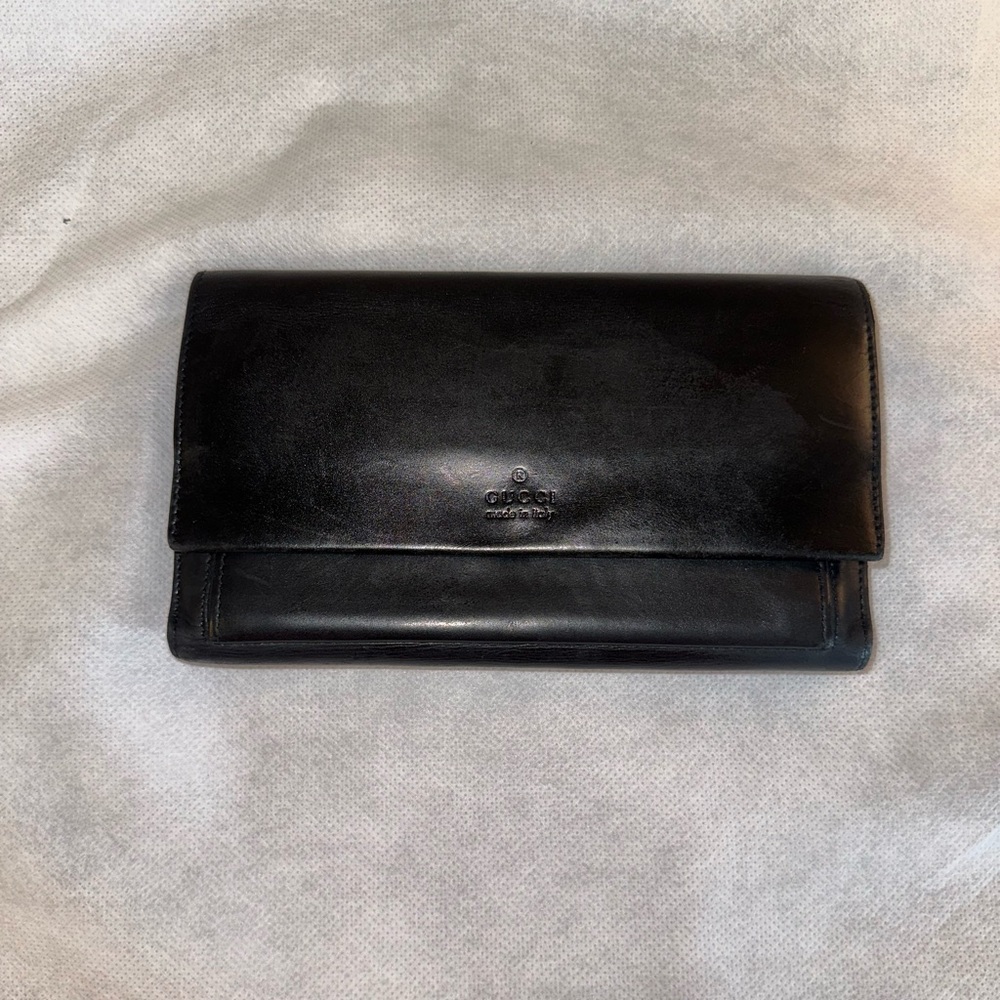 Vintage GUCCI Black Leather Wallet Clutch • Made in Italy - Picture 12 of 12